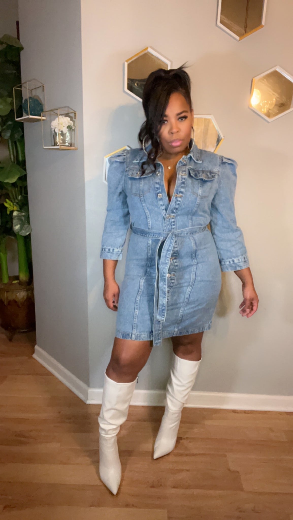 Denim dress