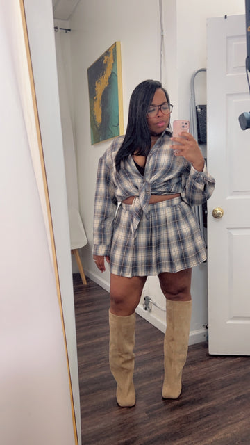 Preppy Skirt Set
